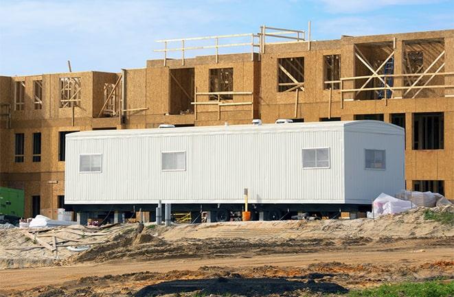 industrial office trailers for rent on a job site in Lynwood